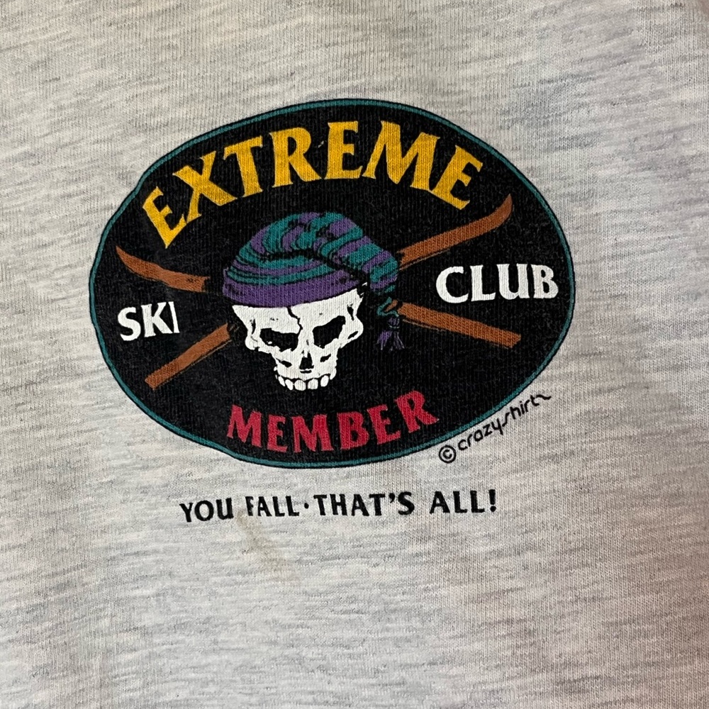 Extreme Ski Club Gray t shirt